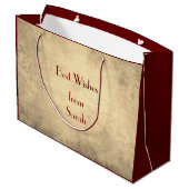 Prachtige elegant op maat 50th Birthday Groot Cadeauzakje (Achterkant Gekanteld)