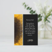 Prachtige Elegant Oranje Roos Christelijk Aanmoedi Briefkaart (Staand voorkant)