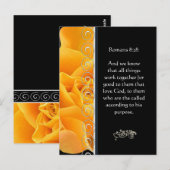 Prachtige Elegant Oranje Roos Christelijk Aanmoedi Briefkaart (Voorkant / Achterkant)