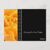 Prachtige Elegant Oranje Roos Christelijk Aanmoedi Briefkaart (Achterkant)