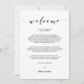 Prachtige Elegant Weddenschap tijdlijn/ reiskaart Kaart (Achterkant)