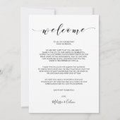 Prachtige Elegant Weddenschap tijdlijn/ reiskaart Kaart (Achterkant)