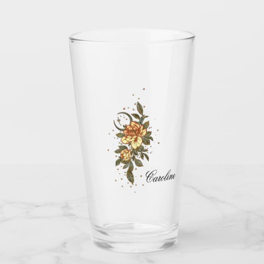 Prachtige elegante bloem. glas (Voorkant)