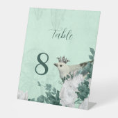 Prachtige elegante bloemen reclamebord met voetstuk (Voorkant)