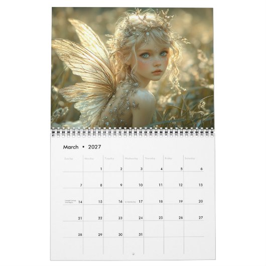 Prachtige elegante bosfeeën kalender (Mar 2027)