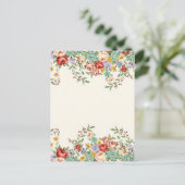 Prachtige elegante  bronflorale bouquets briefkaart (Staand voorkant)