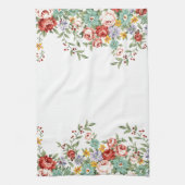 Prachtige elegante  bronflorale bouquets theedoek (Verticaal)