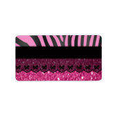 Prachtige elegante gipsplaat voor zebra etiket (Voorkant)