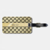 Prachtige elegante Gold en zwarte Symetrische vorm Bagagelabel (Achterkant horizontaal)