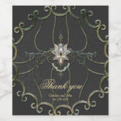 Prachtige elegante lotusbloem. wijn etiket (Enkel label)