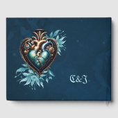 Prachtige elegante steampunk hart. gastenboek (Achterkant)