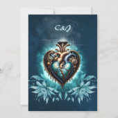 Prachtige elegante steampunk hart. kaart (Achterkant)