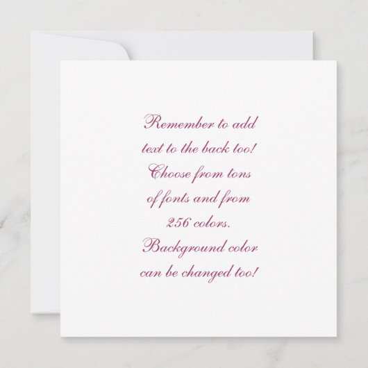 Prachtige elegante uitnodigingen (Achterkant)