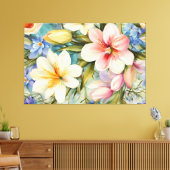 Prachtige elegante voorjaarsbloemen. schilderij canvas afdruk (Insitu (Woonkamer))