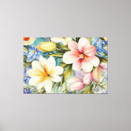 Prachtige elegante voorjaarsbloemen. schilderij canvas afdruk