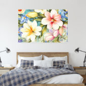Prachtige elegante voorjaarsbloemen. schilderij canvas afdruk (Insitu (Slaapkamer))