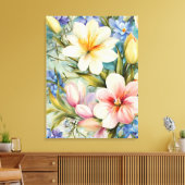Prachtige elegante voorjaarsbloemen. schilderij canvas afdruk (Insitu (Woonkamer))
