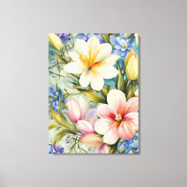 Prachtige elegante voorjaarsbloemen. schilderij canvas afdruk