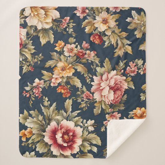 Prachtige elegante voorjaarsbloemen. schilderij sherpa deken (Voorkant)