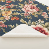 Prachtige elegante voorjaarsbloemen. schilderij sherpa deken (3/4)