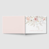 Prachtige elegantie: Blush & White Floral bruiloft Gastenboek (Volledig)