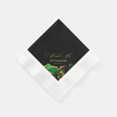 Prachtige Emerald Green Black Bronze Wedding Servet (Hoek)