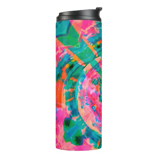 prachtige emotionele schilderachtige illustratie a thermosbeker (Gedraaid links)