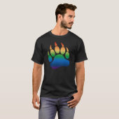 Prachtige en dramatische Beer Paw Rainbow Flag T-shirt (Voorkant volledig)