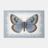 Prachtige en elegante blauwe vlinder deurmat (Voorkant)
