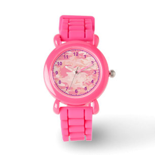 Prachtige en elegante roze cameo horloge
