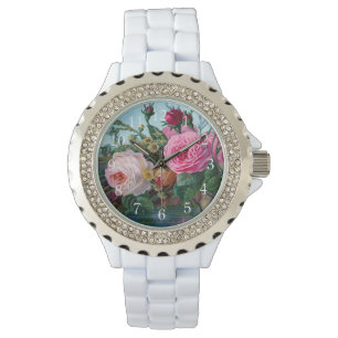 Prachtige en elegante  Rozen afdrukken Horloge
