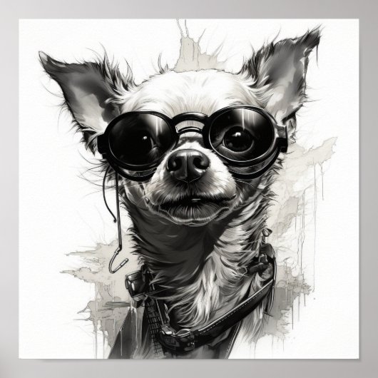 Prachtige en gedetailleerde Ralph Steadman White C Poster (Voorkant)