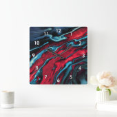 Prachtige en kleurrijke Abstracte kunst Vierkante Klok (Huis)