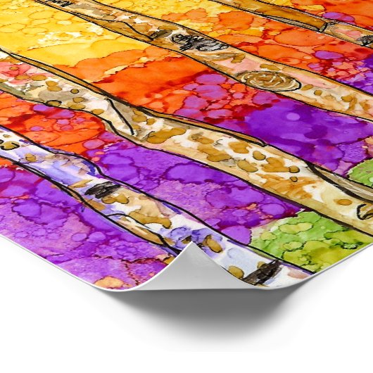 Prachtige en kleurrijke Aspen Tree-Poster - 14 x 1 Poster (Hoek)