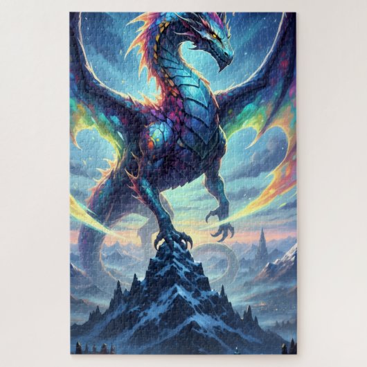 Prachtige en Kleurrijke Draak Legpuzzel (Verticaal)