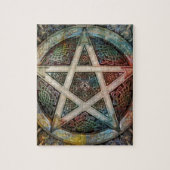 Prachtige en kleurrijke pagan Pentacle Legpuzzel (Verticaal)