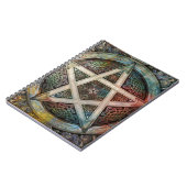 Prachtige en kleurrijke pagan Pentacle Notitieboek (Linkerzijde)