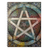 Prachtige en kleurrijke pagan Pentacle Notitieboek (Voorkant)