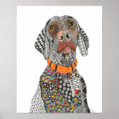Prachtige en kleurrijke Weimaraner Poster - 16 x 2 (Voorkant)