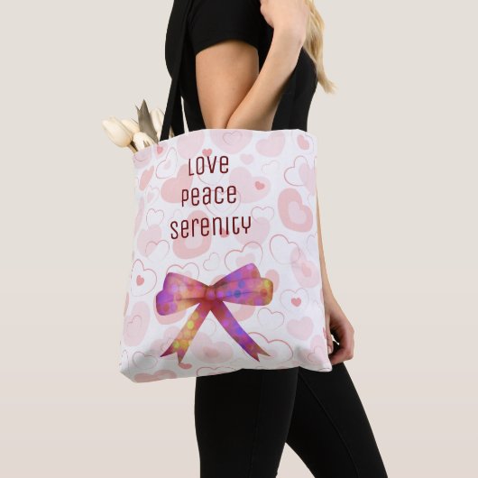 Prachtige en opstandige Shimmery Ribbon Tote Bag (Dichtbij)