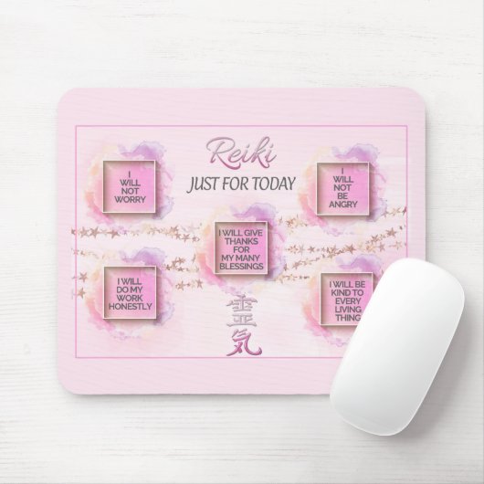 Prachtige en unieke Reiki-principes Mouse Mat Muismat (Met muis)