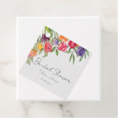 Prachtige en vrolijke tulpen en groen voor een bru bedankjes labels (In situ)