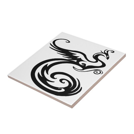 Prachtige en wilde Phoenix Tegeltje (Zijkant)