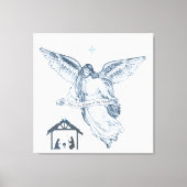 Prachtige Engel met bericht Canvas Afdruk (Voorkant)