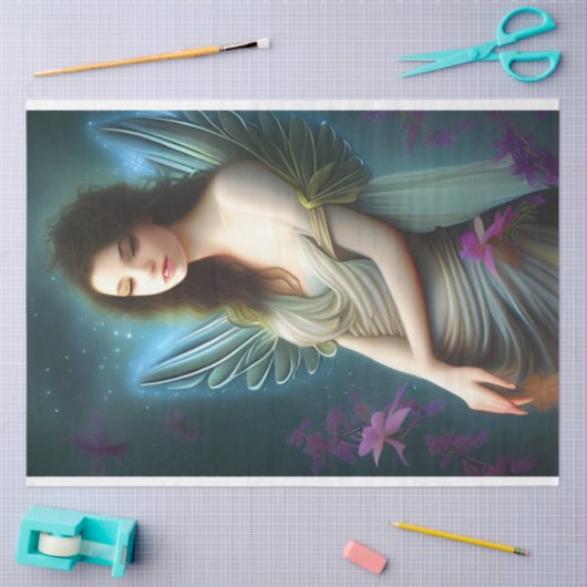 Prachtige  Engel Wayward Flowers Ontkoppeling Tissuepapier (Craft)