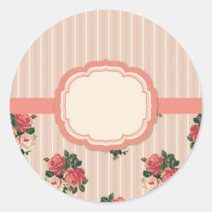 Prachtige Engelse Floral Garden Ronde Sticker