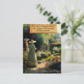 Prachtige Engelse tuin Tea Happy Birthday Kaart (Staand voorkant)