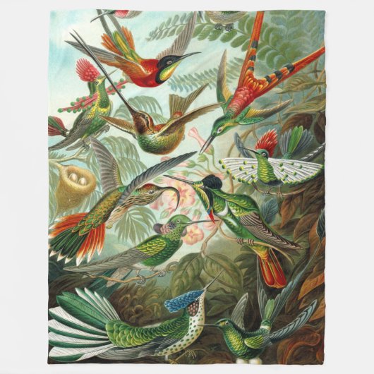 Prachtige Ernst Haeckel Hummingvogels Fleece Deken (Voorkant)