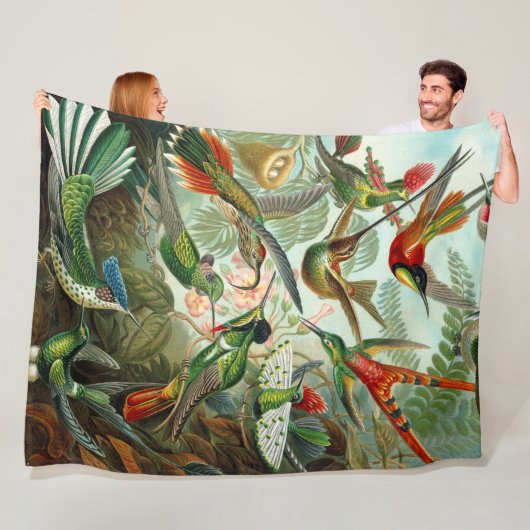 Prachtige Ernst Haeckel Kolibries Fleece Deken (In situ)
