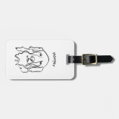 Prachtige ernstige Gouden Retriever  Bagagelabel (Voorkant horizontaal)